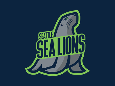 Seattle Sea Lions design illustration lions logo mlb nba nfl nhl sea sea lions sports vector