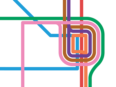 The Loop chi chicago chicago loop city cta design el illinois illustration iykyk l line lines linework loop minimalist the loop train transit vector