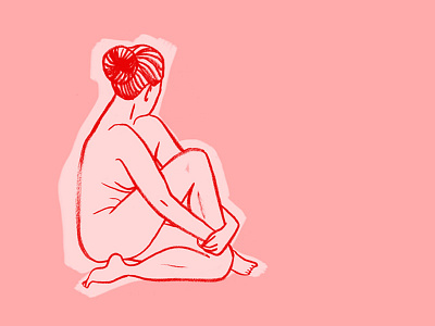 Nude in Blush blush figure illustration nude pink