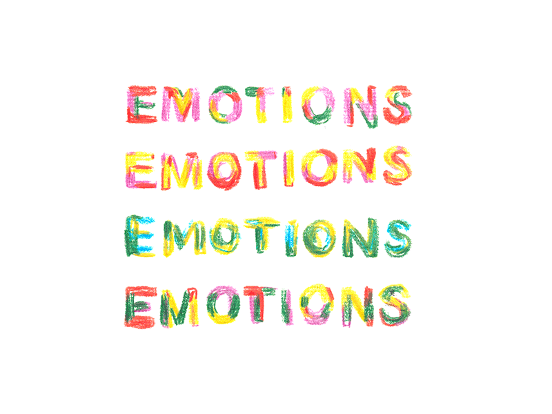 Emotions gif hand lettering illustrated gif