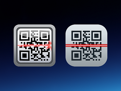 iOS 6 vs iOS 7 - QR Reader app barcode icon icons ios ios6 ios7 qr qrcode reader scan scanner