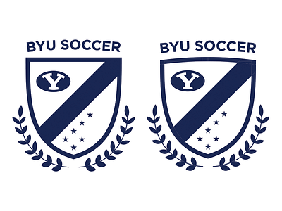 BYU Soccer Crest athletics badge branding byu crest logo patch soccer sports utah