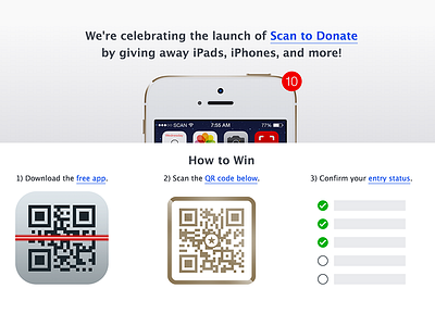 Scan a code. Win an iPhone.