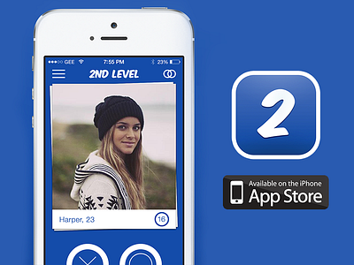 Free App Idea - 2nd Level app blue free girl icon idea ios iphone tinder