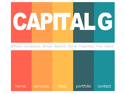 Capital G Design Home home navigation web