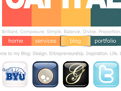 Capital G Design Blog button icon navigation web