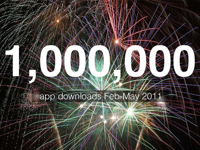 1 Million Downloads Scan app announcement app fireworks iphone