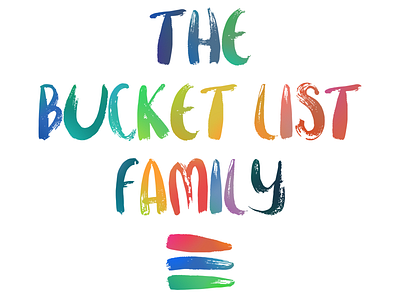 The Bucket List Family - Logo brand colorful icon logo paint symbol travel watercolor