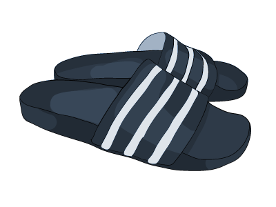 mark zuckerberg adidas slides