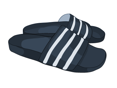 Zuckerberg Sandals adidas garrett illustrator navy soccer