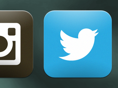 iOS Style - Social Media Icons - Vector Set ai app apple download eps grain highlight icons instagram ios iphone media network noise social texture twitter vector