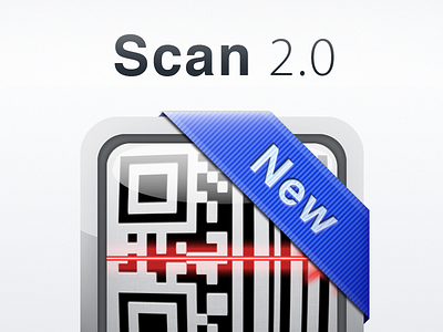 Announcing Scan 2.0 - Blue iOS 6 "New" Ribbon announcement app banner blue icon ios ios6 iphone5 new qr qrcode ribbon update