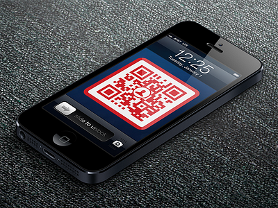 Scan - Lock Screen Business Card business card code download freebie ios iphone iphone5 lock psd qr qrcode scan screen social vector