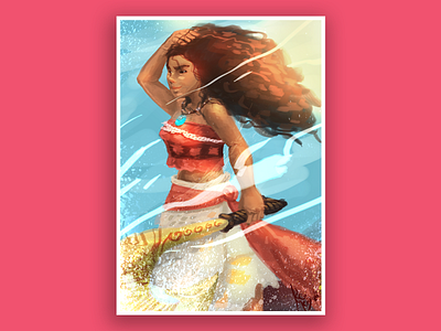 Moana (Moana by Disney) - Cover Art character design digital painting illustration