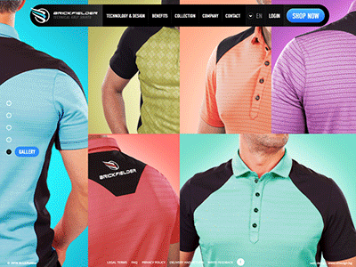 Wherever you play Brickfielder protects design edesign golf motion shirt ui ux web