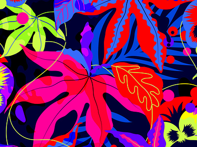 Electric Jungle art color design illustration nature textile veroescalante
