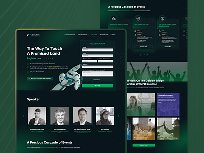 Pd Solution Landingpage about us branding event flat landing page ui ux website work