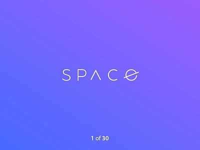 #ThirtyLogos Challenge Day 1 - Space 30 logos branding daily design flat grandient logo space thirty day logo challenge thirtylogos type vector