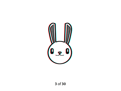 #ThirtyLogos Challenge Day 3 - Twitchy Rabbit 30 logos animal branding cute daily design flat illustration logo rabbit thirty day logo challenge thirtylogos vector