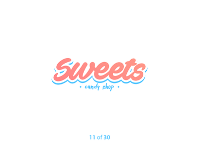 #ThirtyLogos Challenge Day 11 - Sweets 30 logos branding challenge daily design logo sweets thirty day logo challenge thirtylogos typography vector