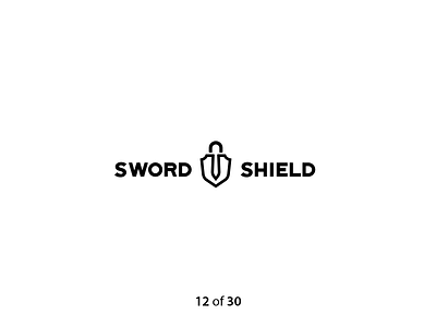 #ThirtyLogos Challenge Day 12 - Sword & Shield 30 logos branding daily design icon logo thirty day logo challenge thirtylogos vector