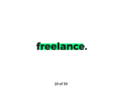 #ThirtyLogos Challenge Day 20 - Freelance 30 logos app brand branding challenge daily design freelance graphic graphicdesign logo thirty day logo challenge thirtylogos typography vector