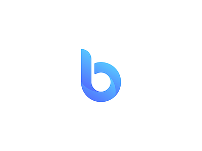 letter b logo abstract b b logo blue branding gradient logo vector