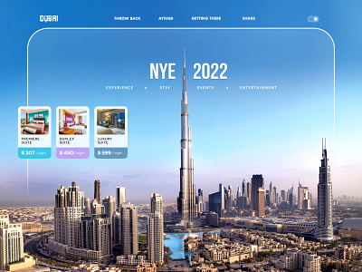 Dubai New Year Eve 2022 featured latest how about product design web ui concept faizan saeed home page interface attractions dining stay hotels booking uae dubai design ui design ui web design