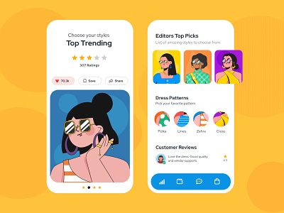 Top Trending Mobile App choose colors creativity design dubai experimental faizansaeed fashion illustration interface mobile app styles top trending ui ui design vivid web design