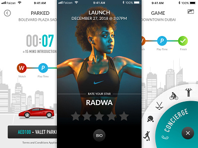 Local Games app design car concept creativity design dubai faizan games parking ratings uae ui ux