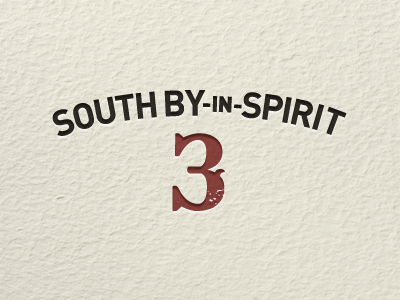 South by in Spirit 3 bleeding cowboys din event letterpress logo paper sxsw texture western