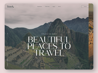 Travel Website Design Concept 2023 colors creative dark theme design experience nature tourism tourism creative design tourism web design tourism websitw travel travel agency travel tourism uidesign website website design