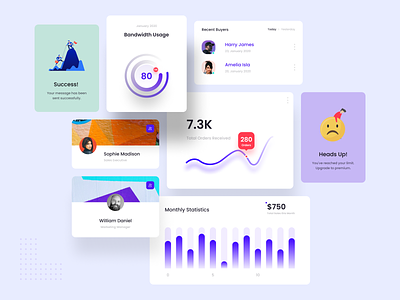 Cards Ui Design 2020 trend blue card cards cards design cards ui clean colors creative design experience minimal new purple recommended suggestions ui uidesign white