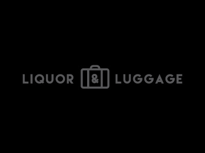 Liquor & luggage - Logo corporate identity liquor logo luggage