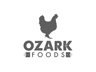Ozark Foods Logo study#2 chicken foods logo vintage