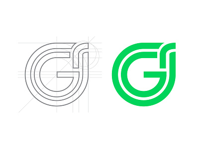 Growthramp g green growth leaf logo mark r ramp
