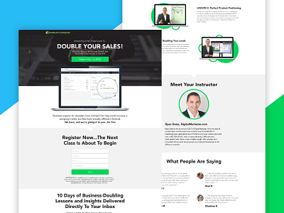 Double Your Sales, Sales Page design digitalmarketer infusionsoft landing page sales page web design