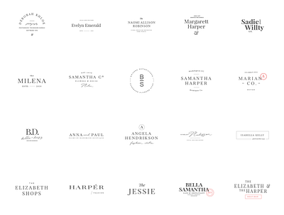 24 elegant femenine logos vol 8 branding collection design elegant feminine high end logo minimal pawellpi premium the bundle
