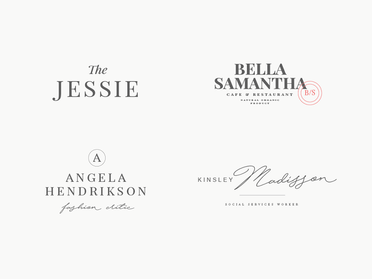 24 elegant femenine logos vol 8 by Pawellpi Design on Dribbble