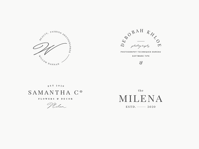 24 elegant femenine logos vol 8 branding collection design elegant feminine high end logo minimal pawellpi premium the bundle