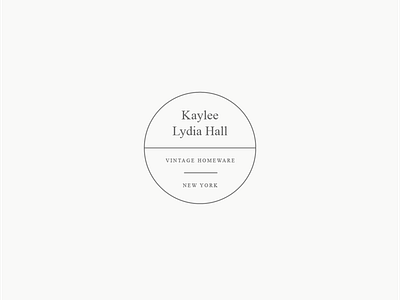 Kaylee Lynda Hall logo branding collection design elegant feminine high end homeware icon illustration logo minimal new york pawellpi premium the bundle typography vector vintage