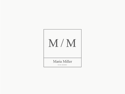 Maria Miller logo branding collection design elegant feminine high end icon illustration logo minimal pawellpi premium the bundle typography vector