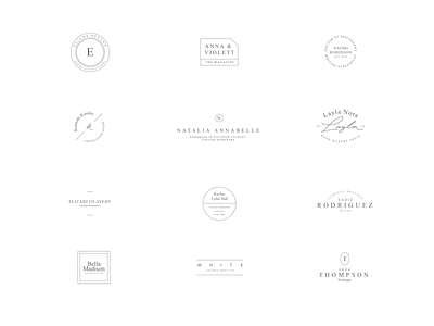 Elegant Logos brand and identity brand assets branding collection design download elegant feminine high end icon logo logofolio minimal pawellpi premium the bundle typography vector