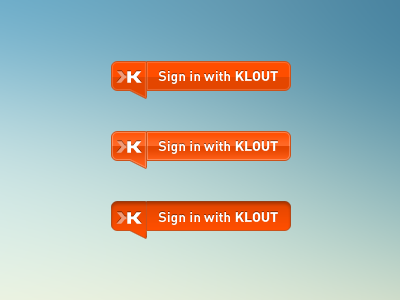 Sign in with Klout Button button klout orange sign in sprite