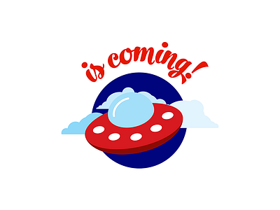 Coming alert coming illustration palceholder service page sky ufo vector