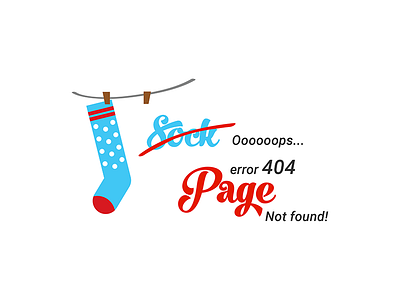 Error 404 404 alert clothers color dots error page illustration not found page service socks vector