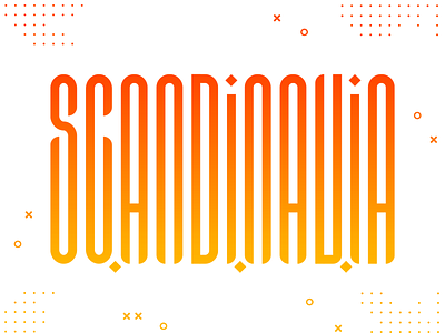 "Scandinavia" Stretched Lettering brand danish design dribbble illustration scandinavia simple typography