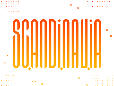 "Scandinavia" Stretched Lettering