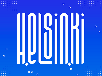"Helsinki" Stretched Lettering Design branding danish denmark design finland helsinki illustration type typedesign typeface typography vector