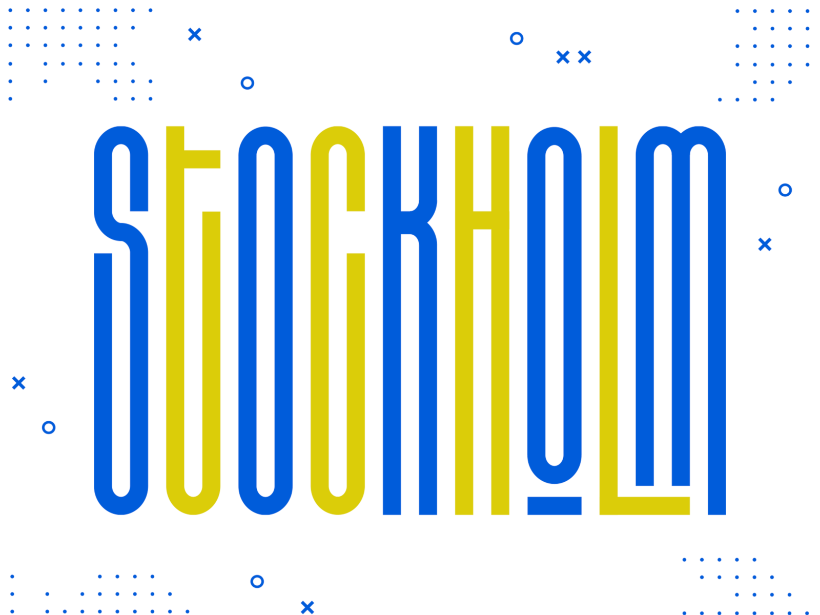 "Stockholm" Stretched Lettering Design brand abstract danish denmark dribbble illustration vector stretched type typography type design lettering stockholm sweden